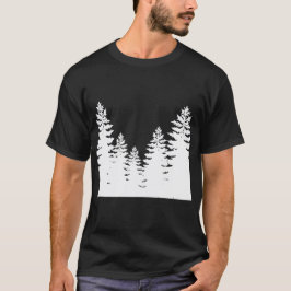 Minimalistische Silhouette von Kiefern T-Shirt