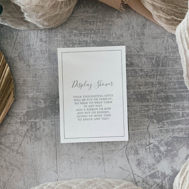 Minimalistische Silver Display Showumrandkarte Begleitkarte (Von Creator hochgeladen)