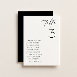 Minimalistische Sitzkarte für Hochzeitstische Einladung