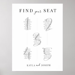 Minimalistische Sitztabelle Tabelle 5 Unterplatine Poster