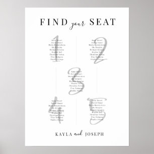 Minimalistische Sitztabelle Tabelle 5 Unterplatine Poster