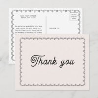 Minimalistische Skalierte Grenze Danke Postkarte
