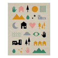 Minimalistische skandinavische Elemente der Harmon