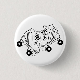 Minimalistische Skate mit schwarzen und weißen Rol Button