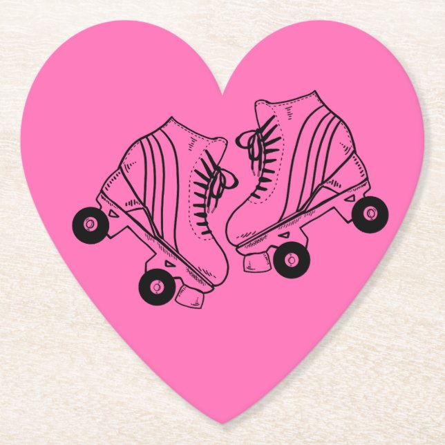 Minimalistische Skate mit schwarzen und weißen Rol Untersetzer (Vorderseite)