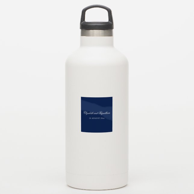 Minimalistische Sketched Bridal Bouquet Wedding St Aufkleber (Wasserflasche)