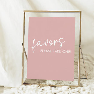 Minimalistische Skriptfavoriten in Dusty Pink Poster