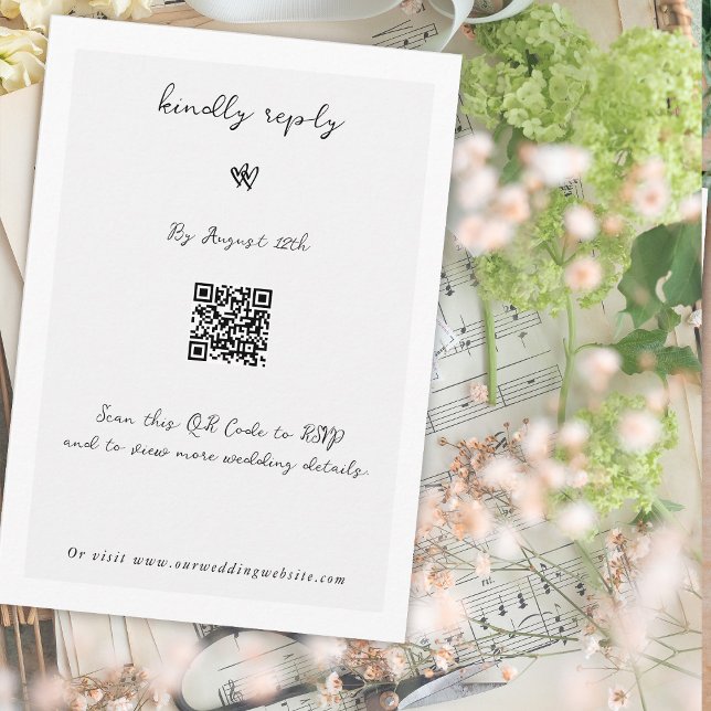 Minimalistische Skripthandschrift Schriftliche Typ Begleitkarte (Minimalist Script Hand Written Typography Wedding Enclosure Card)