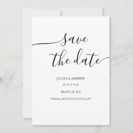 Minimalistische Skripthochzeit speichern Sie die D Save The Date