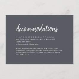 Minimalistische Skriptunterbringung in der Holzkoh Begleitkarte