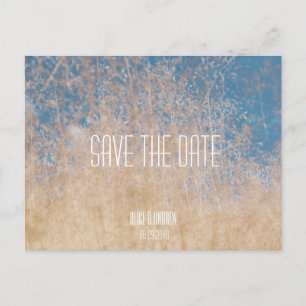 Minimalistische Sky Grass Save the Date Postcard Ankündigungspostkarte