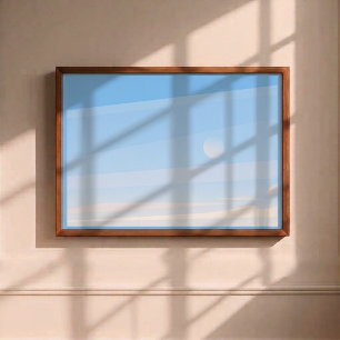 Minimalistische Sky & Sun Gradient Wandkunst Leinwanddruck