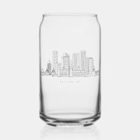 Minimalistische Skyline-Illustration in Boston Cit