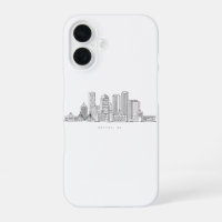 Minimalistische Skyline-Illustration in Boston Cit