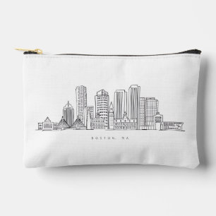 Minimalistische Skyline-Illustration in Boston Cit Zubehörtasche