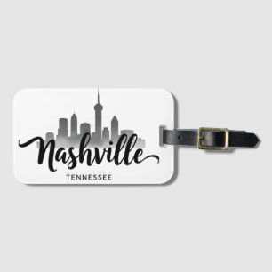 Minimalistische Skyline von Nashville, Tennessee S Gepäckanhänger