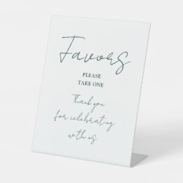 Minimalistische Smaragdgrüne, elegante Skriptfavor Sockelschild