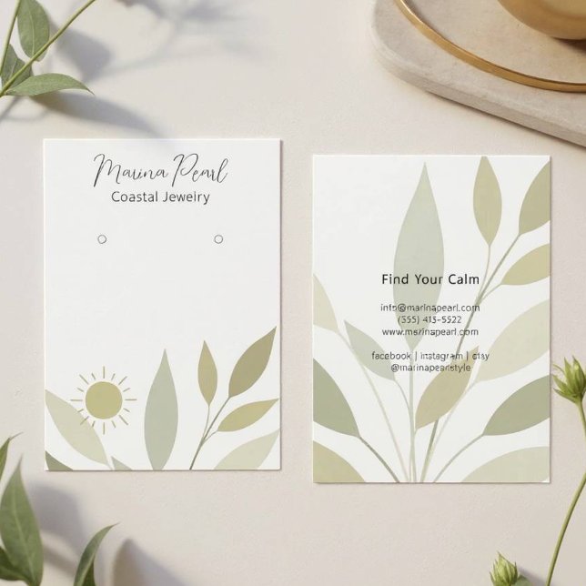 Minimalistische Soft Foliage Shadows Style Card (Shadows Foliage Style)