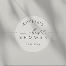Minimalistische Soft-Grau-Brautparty-Aufkleber