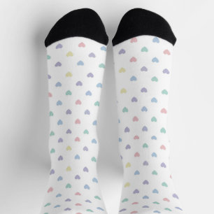 Minimalistische Soft-Pastell-Herzmuster-Crew-Socke Socken