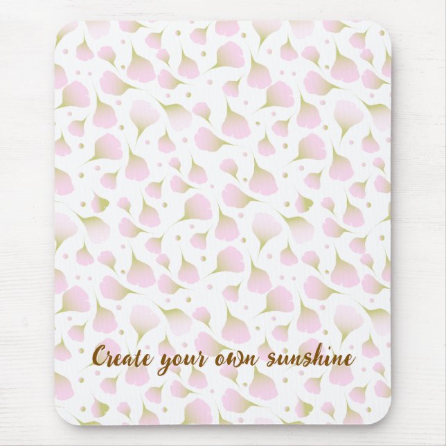 Minimalistische Soft-Pastell-Rosa-Blütenblätter Mousepad (Vorne)