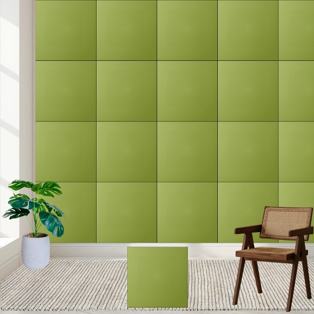 Minimalistische Solid-Color-Keramik-Folie Fliese (Minimalist Lime Green Solid Color Ceramic Tile)