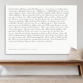 Minimalistische Songtexte Neutrale Schrift-Typogra Leinwanddruck