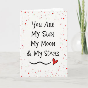 Minimalistische Sonne Mond Sterne Punkt Karte
