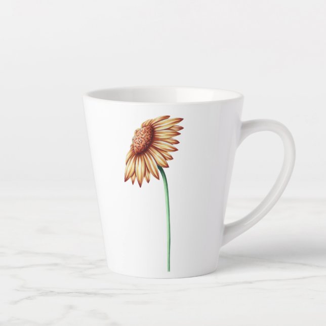 Minimalistische Sonnenblume Milchtasse (Rechts)