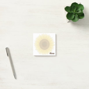 Minimalistische Sonnenblume Personalisierte Haftno Post-it Klebezettel