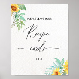 Minimalistische Sonnenblume verlasse hier Ihre Rez Poster