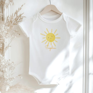 Minimalistische Sonnenblumendusche Baby Strampler