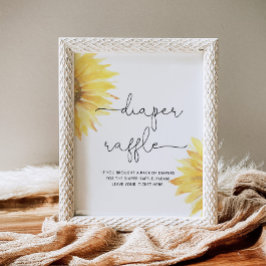 Minimalistische Sonnenblumenspulmaschine Tombola B Poster