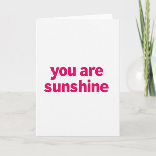 Minimalistische Sonnenschein-Grußkarte Karte
