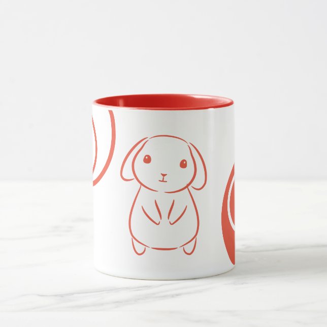 Minimalistische Sonnenstrahlen Tasse (Zentrum)