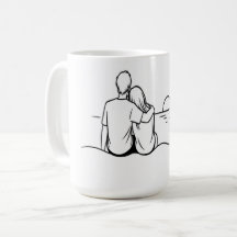 Minimalistische Sonnenuntergangs-Moment-Linienkuns