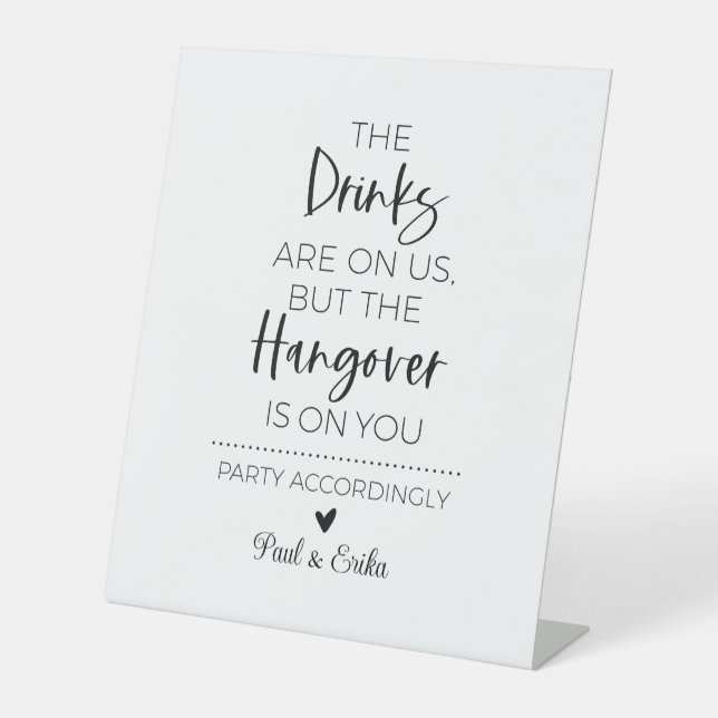 Minimalistische sonnige Getränke sind auf unserem  Sockelschild (Vorderseite)