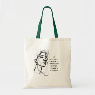 Minimalistische spanische Zitat-Tasche Tragetasche