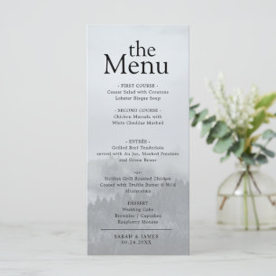 Minimalistische Speisekarte für das Abendessen im Menükarte