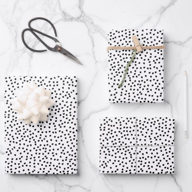 Minimalistische Spots Einfach Moderner Niedlicher  Geschenkpapier Set (Vorderseite)