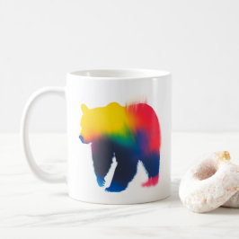 Minimalistische Spray Paint Bear Silhouette Kaffeetasse