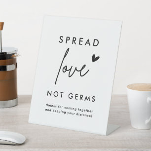 Minimalistische Spread-Liebe nicht Germs Distanzze Sockelschild