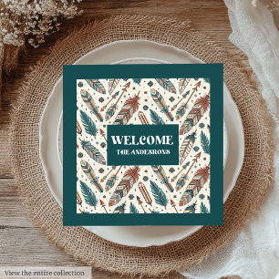 Minimalistische Stammes-Servietten Personalisiert Serviette