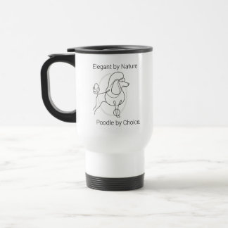Minimalistische Standard-Pudel-Heritage-Linienkuns Reisebecher