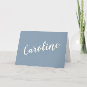 Minimalistische Staubblaue Typografie Personalisie
