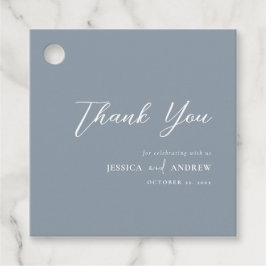 Minimalistische staubblaue und weiße einfache Hoch Geschenkanhänger