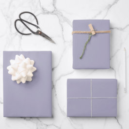 Minimalistische staubige Lila schlichtes, solides  Geschenkpapier Set