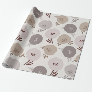 Minimalistische staubige Rose und Taupe handgezeic Geschenkpapier