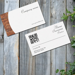 Minimalistische Stein-Fotografie-QR-Visitenkarte Visitenkarte