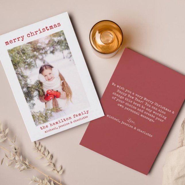 Minimalistische stilvolle Foto Weihnachtskarte Dankeskarte (Von Creator hochgeladen)